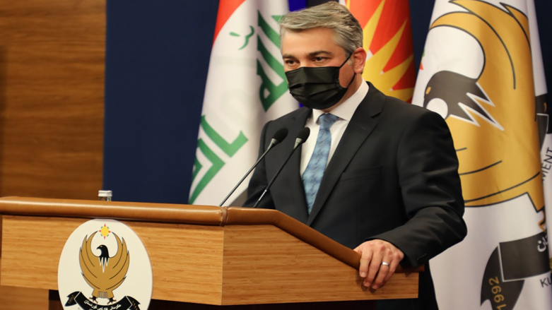 KRG Spokesperson, Jotiar Adil, speaks during a press briefing. (Photo: KRG)